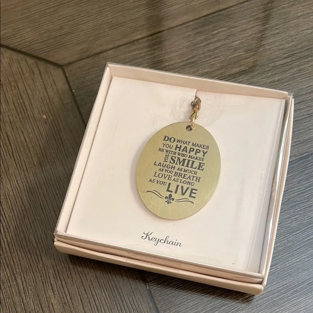 Orly “Do What Makes You Happy” Brass Keyring